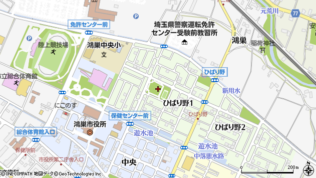〒365-0031 埼玉県鴻巣市ひばり野の地図