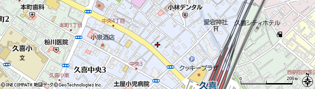 埼玉県久喜市久喜中央周辺の地図