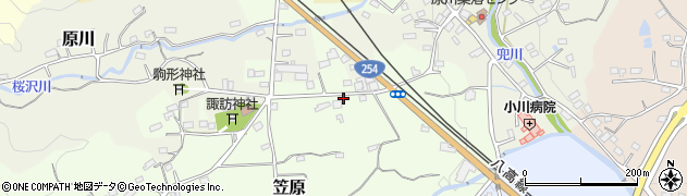 埼玉県比企郡小川町笠原54周辺の地図