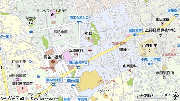 〒394-0022 長野県岡谷市銀座の地図