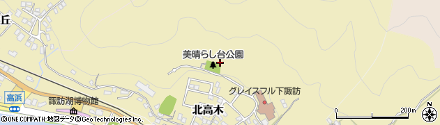 長野県下諏訪町（諏訪郡）北高木周辺の地図