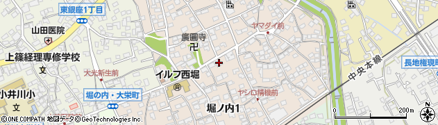 長野県岡谷市堀ノ内周辺の地図