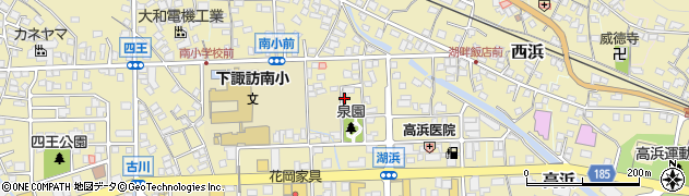長野県下諏訪町（諏訪郡）湖畔町周辺の地図