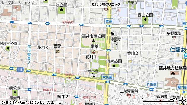 〒910-0022 福井県福井市花月の地図