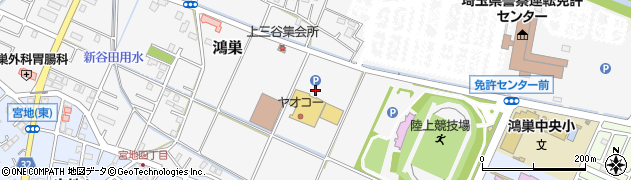 ヤオコー鴻巣免許センター前店駐車場周辺の地図