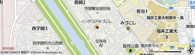 福井県福井市豊岡周辺の地図