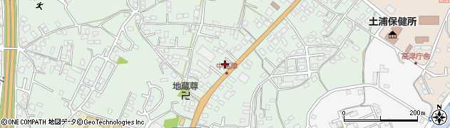 茨城県土浦市中高津周辺の地図