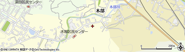 埼玉県比企郡小川町木部周辺の地図