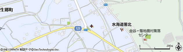 セブンイレブン水海道大生郷店周辺の地図