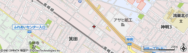 埼玉県鴻巣市箕田3994周辺の地図