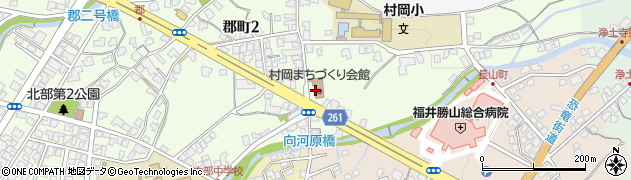 勝山市　村岡公民館周辺の地図