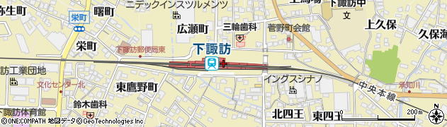 長野県諏訪郡下諏訪町周辺の地図