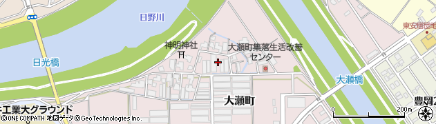 福井県福井市大瀬町周辺の地図