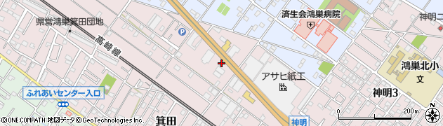 埼玉県鴻巣市箕田4037周辺の地図