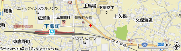 長野県下諏訪町（諏訪郡）菅野町周辺の地図