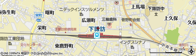 下諏訪駅周辺の地図