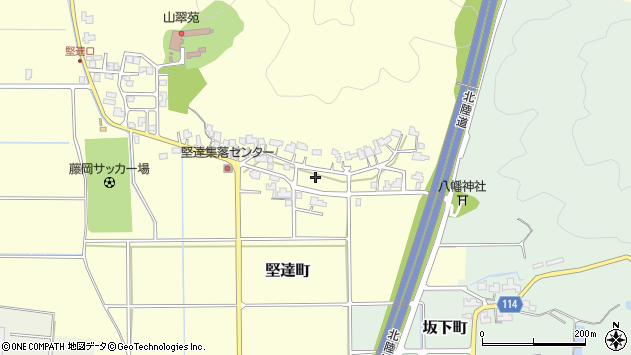 〒918-8221 福井県福井市堅達町の地図
