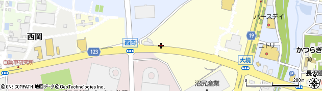 筑波西部工業団地入口周辺の地図