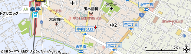 栃木銀行幸手支店周辺の地図