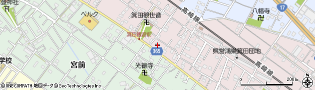 埼玉県鴻巣市箕田3761周辺の地図