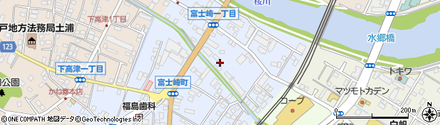 茨城県土浦市富士崎周辺の地図