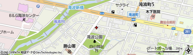 勝山滝波郵便局周辺の地図