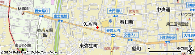 長野県諏訪郡下諏訪町22周辺の地図
