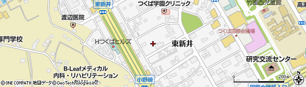 茨城県つくば市東新井周辺の地図
