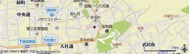 下諏訪町　歴史民俗資料館周辺の地図
