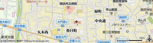 長野県諏訪郡下諏訪町中央通245周辺の地図