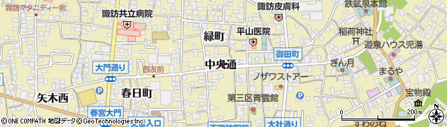 長野県諏訪郡下諏訪町中央通326周辺の地図