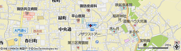 長野県諏訪郡下諏訪町御田町周辺の地図