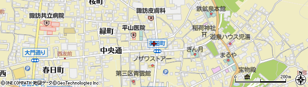 長野県下諏訪町（諏訪郡）御田町周辺の地図