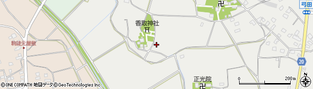 茨城県坂東市弓田233周辺の地図