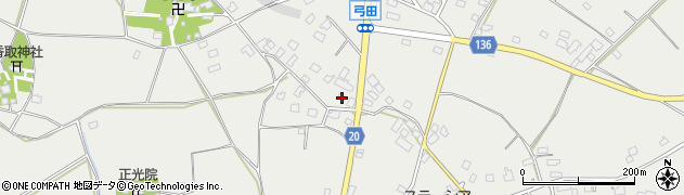 茨城県坂東市弓田1627周辺の地図