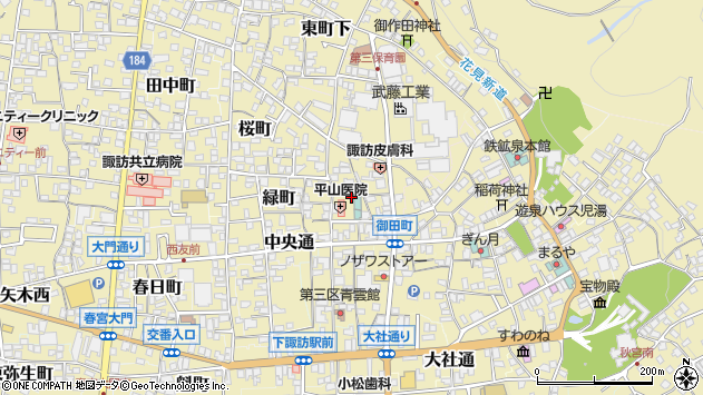 〒393-0073 長野県諏訪郡下諏訪町塚田町の地図