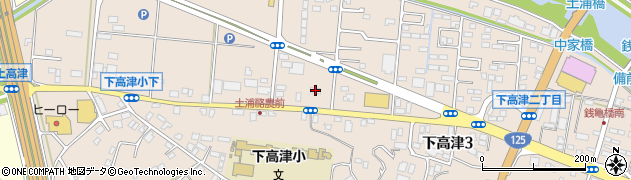 セブンイレブン土浦下高津店周辺の地図