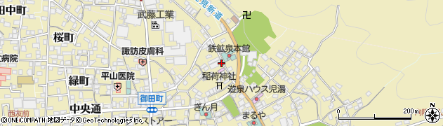 長野県諏訪郡下諏訪町湯田町周辺の地図