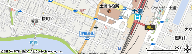 東日本銀行土浦支店周辺の地図