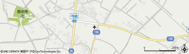 茨城県坂東市弓田1610周辺の地図