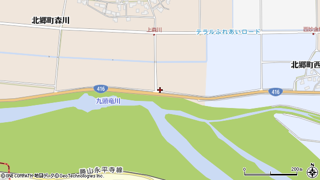 〒911-0053 福井県勝山市北郷町森川の地図