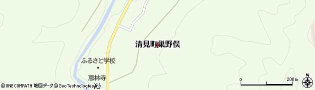 岐阜県高山市清見町巣野俣周辺の地図