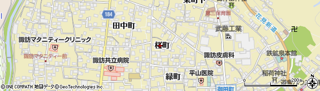 長野県諏訪郡下諏訪町桜町355周辺の地図