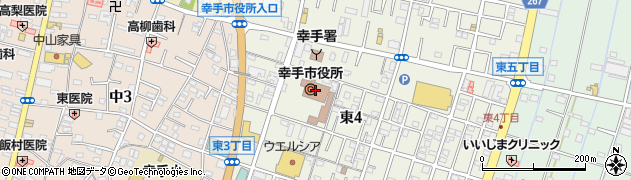 埼玉県幸手市周辺の地図