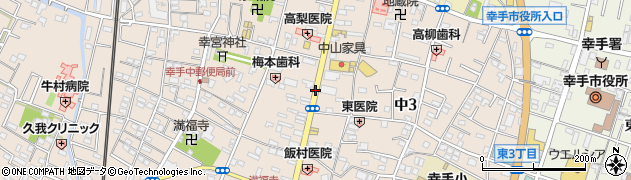 中3丁目(武蔵野銀行前)周辺の地図