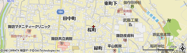 長野県諏訪郡下諏訪町桜町356周辺の地図