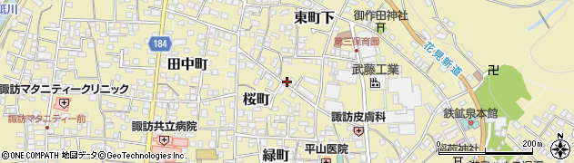 長野県諏訪郡下諏訪町桜町375周辺の地図