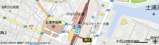 茨城県土浦市周辺の地図