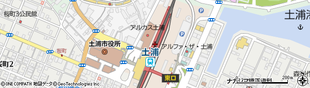 土浦駅周辺の地図