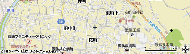 長野県諏訪郡下諏訪町桜町372周辺の地図